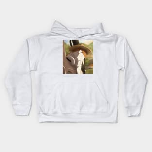 Wise Farmer Cat Kids Hoodie